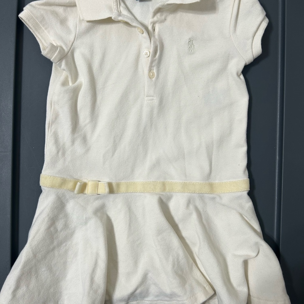 Polo by Ralph Lauren Cream Kids Polo Dress